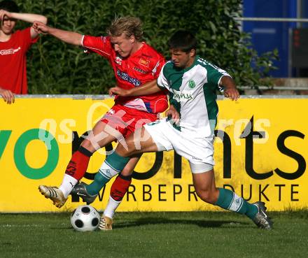 Fussball. Testspiel. SAK gegen Olimpia Ljubljana. Alexander Lessnigg (SAK), Amir Karic (Ljubljana). Klagenfurt, 19.7.2008
Copyright Kuess

---
pressefotos, pressefotografie, kuess, qs, qspictures, sport, bild, bilder, bilddatenbank