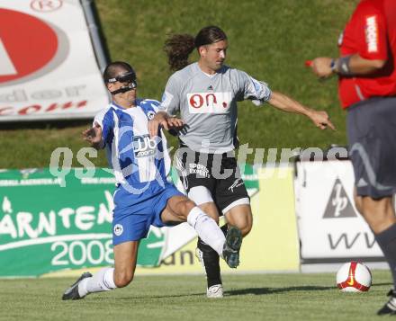 Fussball. Testspiel. FC St. Veit gegen Wigan Athletic. Scharner Paul (Wigan), Bostjan Grizold (St. Veit). St. Veit, 19.7.2008
Copyright Kuess

---
pressefotos, pressefotografie, kuess, qs, qspictures, sport, bild, bilder, bilddatenbank