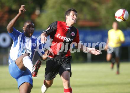 Fussball. Testspiel. Eintrach Frankfurt gegen Wigan Athletic. Martin Fenin (Eintracht), Titus Bramble (Wigan). Bad Bleiberg, am 22.7.2008
Copyright Kuess

---
pressefotos, pressefotografie, kuess, qs, qspictures, sport, bild, bilder, bilddatenbank