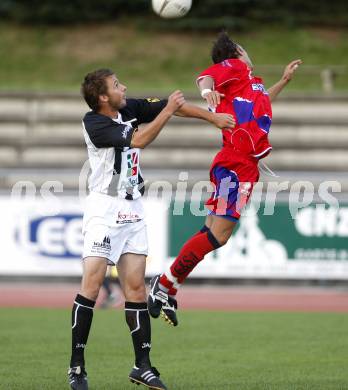 Fussball. OEFB-CUP.  SK WAC/St. Andrae gegen SAK Klagenfurt. Gernot Messner (St.Andrae), Drazen Zezelj (SAK). Wolfsberg, am 25.7.2008
Copyright Kuess

---
pressefotos, pressefotografie, kuess, qs, qspictures, sport, bild, bilder, bilddatenbank