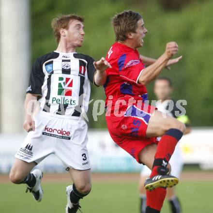 Fussball. OEFB-CUP.  SK WAC/St. Andrae gegen SAK Klagenfurt. Mathias Berchtold (St.Andrae), Grega Triplat (SAK). Wolfsberg, am 25.7.2008
Copyright Kuess

---
pressefotos, pressefotografie, kuess, qs, qspictures, sport, bild, bilder, bilddatenbank