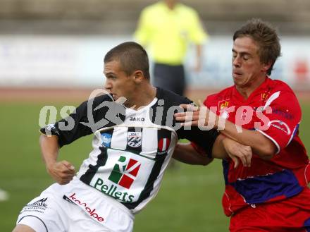 Fussball. OEFB-CUP.  SK WAC/St. Andrae gegen SAK Klagenfurt. Stefan Korepp (St.Andrae), Grega Triplat (SAK). Wolfsberg, am 25.7.2008
Copyright Kuess

---
pressefotos, pressefotografie, kuess, qs, qspictures, sport, bild, bilder, bilddatenbank