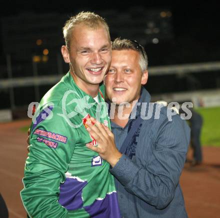 Fussball. OEFB-CUP.  SK WAC/St. Andrae gegen SAK Klagenfurt. Jubel SAK. Wolfsberg, am 25.7.2008
Copyright Kuess

---
pressefotos, pressefotografie, kuess, qs, qspictures, sport, bild, bilder, bilddatenbank