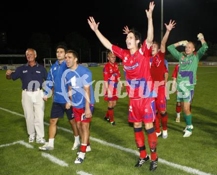 Fussball. OEFB-CUP.  SK WAC/St. Andrae gegen SAK Klagenfurt. Jubel SAK. Wolfsberg, am 25.7.2008
Copyright Kuess

---
pressefotos, pressefotografie, kuess, qs, qspictures, sport, bild, bilder, bilddatenbank