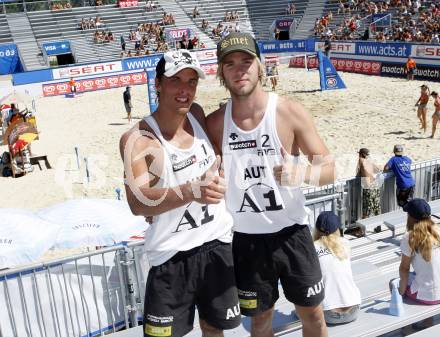 Beach Volleyball. Grand Slam 2008.  Leeb Michael, Manuel Schnell (AUT). Klagenfurt, 30.7.2008.
Copyright Kuess

---
pressefotos, pressefotografie, kuess, qs, qspictures, sport, bild, bilder, bilddatenbank