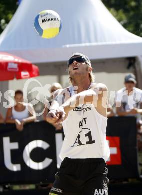 Beach Volleyball. Grand Slam 2008. Schnell Manuel(AUT). Klagenfurt, 30.7.2008.
Copyright Kuess

---
pressefotos, pressefotografie, kuess, qs, qspictures, sport, bild, bilder, bilddatenbank