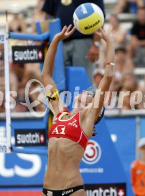 Beach Volleyball. Grand Slam 2008. SCHWAIGER Doris (AUT). Klagenfurt, 30.7.2008.
Copyright Kuess

---
pressefotos, pressefotografie, kuess, qs, qspictures, sport, bild, bilder, bilddatenbank