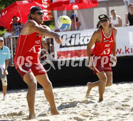 Beach Volleyball. Grand Slam 2008. HUPFER Daniel, SCHROFFENEGGER Paul (AUT). Klagenfurt, 30.7.2008.
Copyright Kuess

---
pressefotos, pressefotografie, kuess, qs, qspictures, sport, bild, bilder, bilddatenbank