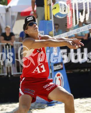 Beach Volleyball. Grand Slam 2008. HUPFER Daniel (AUT). Klagenfurt, 30.7.2008.
Copyright Kuess

---
pressefotos, pressefotografie, kuess, qs, qspictures, sport, bild, bilder, bilddatenbank