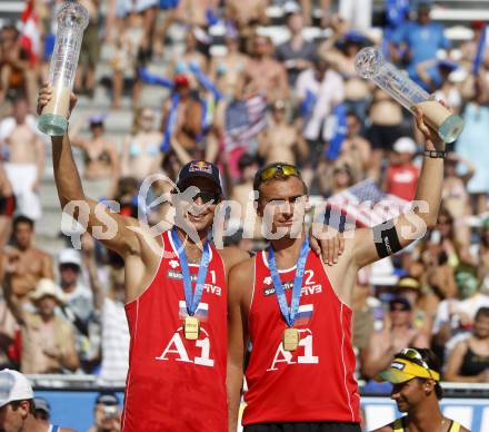 Beachvolleyball. Grand Slam 2008. sieger KOLODINSKY Igor, BARSOUK Dmitri (RUS). 
Klagenfurt,3.8.2008.
Copyright Kuess

---
pressefotos, pressefotografie, kuess, qs, qspictures, sport, bild, bilder, bilddatenbank