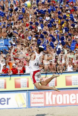 Beachvolleyball. Grand Slam 2008. Clemens Doppler (AUT). Klagenfurt, 31.7.2008.
Copyright Kuess

---
pressefotos, pressefotografie, kuess, qs, qspictures, sport, bild, bilder, bilddatenbank