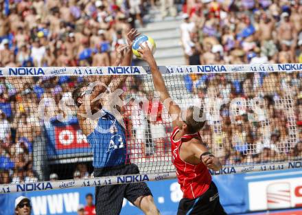 Beachvolleyball. Grand Slam 2008. WILLIAMS Mark(USA),  BARSOUK Dmitri (RUS). 
Klagenfurt,3.8.2008..
Copyright Kuess

---
pressefotos, pressefotografie, kuess, qs, qspictures, sport, bild, bilder, bilddatenbank