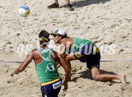 Beachvolleyball. Grand Slam 2008. COSTA SANTOS Ricardo, Emanuel REGO (BRA). Klagenfurt, 3.8.2008.
Copyright Kuess

---
pressefotos, pressefotografie, kuess, qs, qspictures, sport, bild, bilder, bilddatenbank