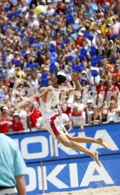 Beachvolleyball. Grand Slam 2008. DOPPLER Clemens (AUT). Klagenfurt, 31.7.2008.
Copyright Kuess

---
pressefotos, pressefotografie, kuess, qs, qspictures, sport, bild, bilder, bilddatenbank