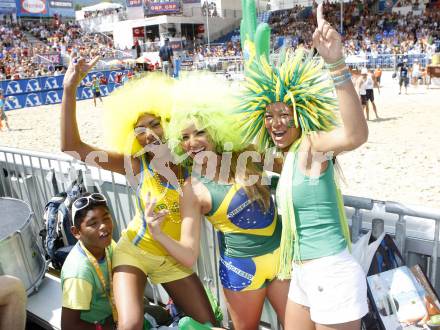 Beachvolleyball. Grand Slam 2008. Fans. Klagenfurt, 3.8.2008.
Copyright Kuess

---
pressefotos, pressefotografie, kuess, qs, qspictures, sport, bild, bilder, bilddatenbank