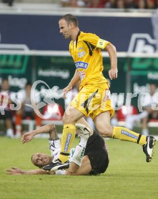 Fussball tipp3 Bundesliga. SK Austria Kaernten gegen SK Sturm Graz. Wolf Patrick (Kaernten),Haas Mario (Graz). Klagenfurt, 6.8.2008
Copyright Kuess

---
pressefotos, pressefotografie, kuess, qs, qspictures, sport, bild, bilder, bilddatenbank
