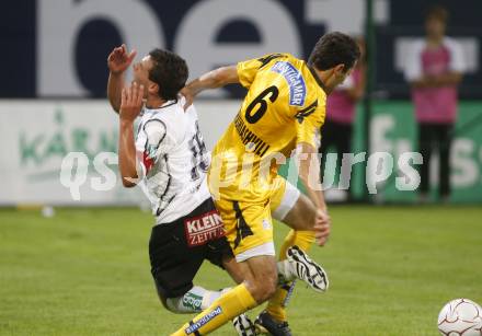 Fussball tipp3 Bundesliga. SK Austria Kaernten gegen SK Sturm Graz. Junuzovic Zlatko (Kaernten), Shashiashvili George (Graz). Klagenfurt, 6.8.2008
Copyright Kuess

---
pressefotos, pressefotografie, kuess, qs, qspictures, sport, bild, bilder, bilddatenbank