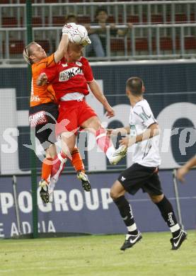 Fussball tipp3 Bundesliga. SK Austria Kaernten gegen Mattersburg. Schranz Andreas (Kaernten), Jancker Carsten (Mattersburg). Klagenfurt, 9.8.2008
Copyright Kuess

---
pressefotos, pressefotografie, kuess, qs, qspictures, sport, bild, bilder, bilddatenbank