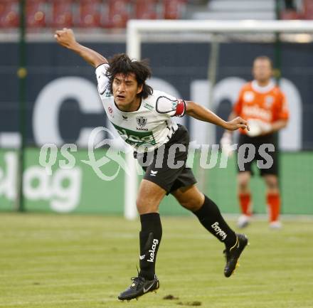 Fussball tipp3 Bundesliga. SK Austria Kaernten gegen Mattersburg. Chaile Carlos (Kaernten). Klagenfurt, 9.8.2008
Copyright Kuess

---
pressefotos, pressefotografie, kuess, qs, qspictures, sport, bild, bilder, bilddatenbank
