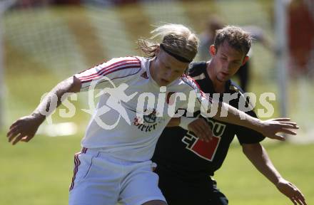 Fussball Kaerntner Liga.ATUS Ferlach gegen SVG Bleiburg. Alen Nikola Rajkovic (Ferlach), Patrick Paul Oswaldi (Bleiburg).Ferlach, am 9.8.2008.
Foto: Kuess

---
pressefotos, pressefotografie, kuess, qs, qspictures, sport, bild, bilder, bilddatenbank