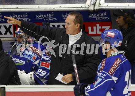 Eishockey Bundesliga. Testspiel. VSV gegen Augsburger Panthers.  Trainer Larry Huras  (VSV). Villach, am 24.8.2008.
Foto: Kuess

---
pressefotos, pressefotografie, kuess, qs, qspictures, sport, bild, bilder, bilddatenbank