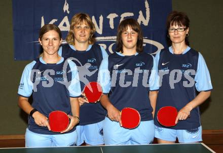 Tischtennis. TTC Villach. Bundesliga. Katja Feldkircher, Feuerabend Bettina, Streit Bettina, Julia Fleischerova.  Villach, 28.8.2008
Foto: Kuess

---
pressefotos, pressefotografie, kuess, qs, qspictures, sport, bild, bilder, bilddatenbank