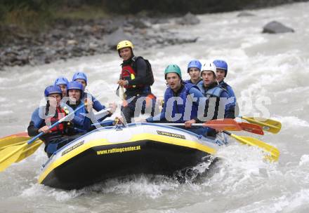 EBEL. Eishockey Bundesliga. Teambuilding KAC. Rafting. Lienz, am 1.9.2008.
Foto: Kuess

---
pressefotos, pressefotografie, kuess, qs, qspictures, sport, bild, bilder, bilddatenbank
