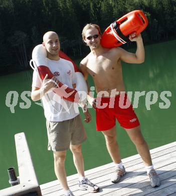 EBEL. Eishockey Bundesliga. Teambuilding KAC. Herbert Ratz, Johannes Kirisits. Lienz, am 1.9.2008.
Foto: Kuess

---
pressefotos, pressefotografie, kuess, qs, qspictures, sport, bild, bilder, bilddatenbank