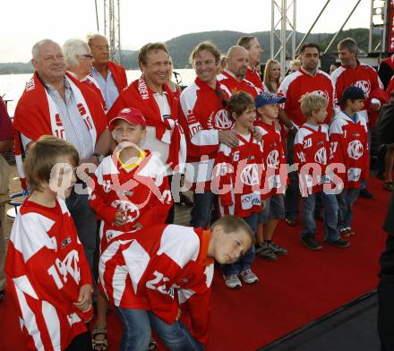 EBEL. Eishockey Bundesliga. Mannschaftspraesentation KAC. Woertherseebuehne. Klagenfurt, am 4.9.2008.
Foto: Kuess

---
pressefotos, pressefotografie, kuess, qs, qspictures, sport, bild, bilder, bilddatenbank
