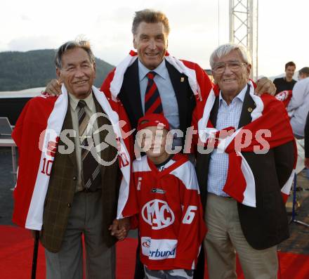 EBEL. Eishockey Bundesliga. Mannschaftspraesentation KAC. Woertherseebuehne. Klagenfurt, am 4.9.2008.
Foto: Kuess

---
pressefotos, pressefotografie, kuess, qs, qspictures, sport, bild, bilder, bilddatenbank