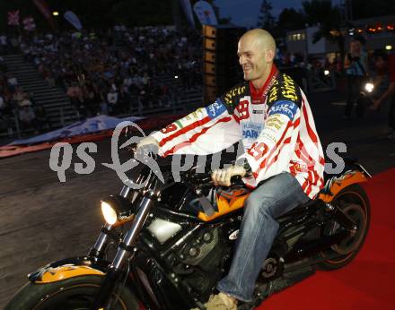 EBEL. Eishockey Bundesliga. Mannschaftspraesentation KAC. Jeff Shantz. Woertherseebuehne. Klagenfurt, am 4.9.2008.
Foto: Kuess

---
pressefotos, pressefotografie, kuess, qs, qspictures, sport, bild, bilder, bilddatenbank