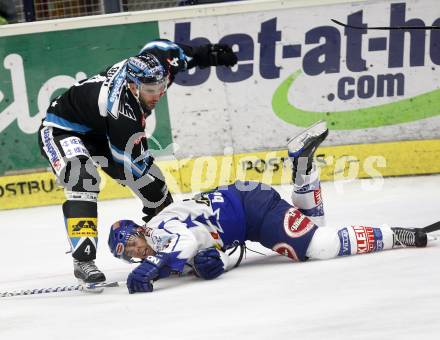 EBEL.  Eishockey Bundesliga. VSV gegen EHC Linz. Dan Cavanaugh (VSV), SEELEY Richard (Linz). Villach, am 21.9.2008.
Foto: Kuess

---
pressefotos, pressefotografie, kuess, qs, qspictures, sport, bild, bilder, bilddatenbank