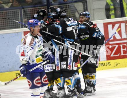 EBEL.  Eishockey Bundesliga. VSV gegen EHC Linz. Torjubel Linz. Villach, am 21.9.2008.
Foto: Kuess

---
pressefotos, pressefotografie, kuess, qs, qspictures, sport, bild, bilder, bilddatenbank