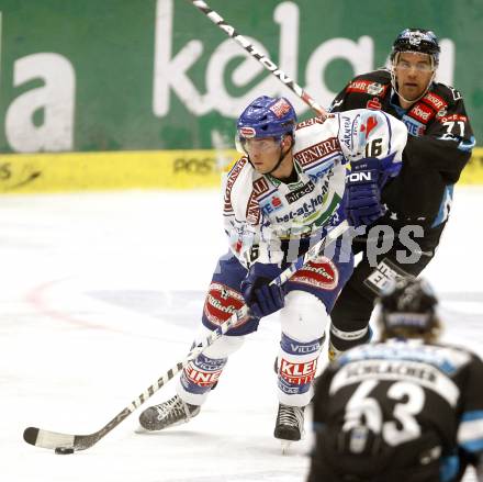EBEL.  Eishockey Bundesliga. VSV gegen EHC Linz. CAVANAUGH Dan(VSV), LEAHY Patrick (Linz). Villach, am 21.9.2008.
Foto: Kuess

---
pressefotos, pressefotografie, kuess, qs, qspictures, sport, bild, bilder, bilddatenbank