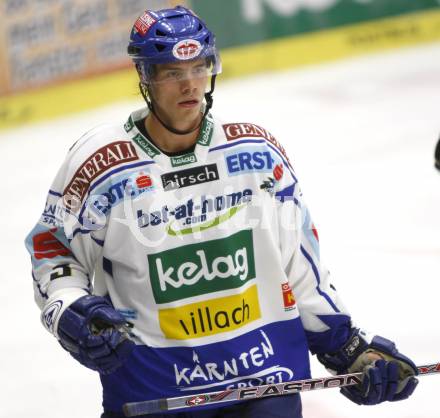 EBEL.  Eishockey Bundesliga. VSV gegen EHC Linz. Thomas Raffl (VSV). Villach, am 21.9.2008.
Foto: Kuess

---
pressefotos, pressefotografie, kuess, qs, qspictures, sport, bild, bilder, bilddatenbank