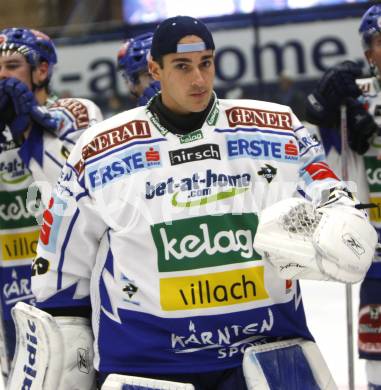 EBEL.  Eishockey Bundesliga. VSV gegen EHC Linz. Bernhard Starkbaum (VSV). Villach, am 21.9.2008.
Foto: Kuess

---
pressefotos, pressefotografie, kuess, qs, qspictures, sport, bild, bilder, bilddatenbank