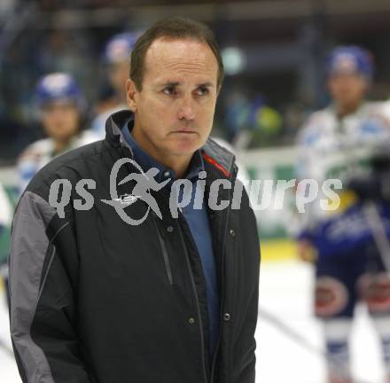 EBEL.  Eishockey Bundesliga. VSV gegen EHC Linz. Trainer Larry Huras (VSV). Villach, am 21.9.2008.
Foto: Kuess

---
pressefotos, pressefotografie, kuess, qs, qspictures, sport, bild, bilder, bilddatenbank