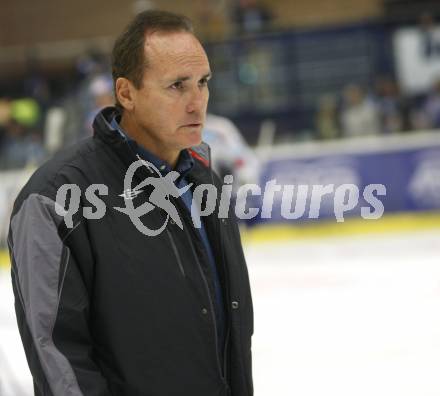 EBEL.  Eishockey Bundesliga. VSV gegen EHC Linz. Trainer Larry Huras (VSV). Villach, am 21.9.2008.
Foto: Kuess

---
pressefotos, pressefotografie, kuess, qs, qspictures, sport, bild, bilder, bilddatenbank
