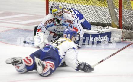 EBEL.  Eishockey Bundesliga. VSV gegen EHC Linz. Gert Prohaska, MAPLETOFT Justin (VSV). Villach, am 21.9.2008.
Foto: Kuess

---
pressefotos, pressefotografie, kuess, qs, qspictures, sport, bild, bilder, bilddatenbank