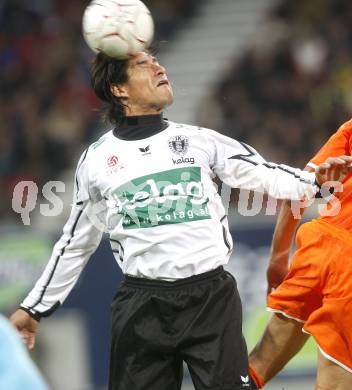 Fussball. Tipp3-Bundesliga. SK Austria Kelag Kaernten  gegen FK Austria Wien. Carlos Chaile (Austria Kaernten) Klagenfurt, 27.9.2008. 
Copyright Kuess

---
pressefotos, pressefotografie, kuess, qs, qspictures, sport, bild, bilder, bilddatenbank