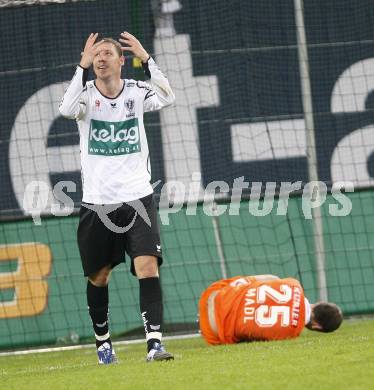 Fussball. Tipp3-Bundesliga. SK Austria Kelag Kaernten  gegen FK Austria Wien. Maier Santos Thiago Schumacher (Austria Kaernten). Klagenfurt, 27.9.2008. 
Copyright Kuess

---
pressefotos, pressefotografie, kuess, qs, qspictures, sport, bild, bilder, bilddatenbank