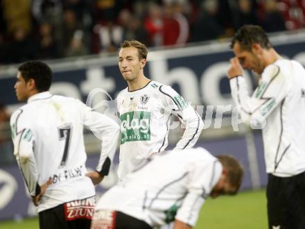 Fussball. Tipp3-Bundesliga. SK Austria Kelag Kaernten  gegen FK Austria Wien. Enttaeuschung bei Austria Kaernten.  Klagenfurt, 27.9.2008. 
Copyright Kuess

---
pressefotos, pressefotografie, kuess, qs, qspictures, sport, bild, bilder, bilddatenbank