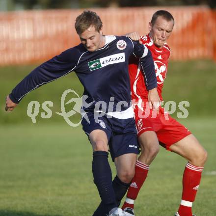 Fussball. Tipp3-Bundesliga. Unterliga Ost. Ludmannsdorf gegen Ruden. Stefan Modritsch (Ludmannsdorf), Borut Vrhnjak (Ruden). Ludmannsdorf, am 28.9.2008. 
Foto: Kuess

---
pressefotos, pressefotografie, kuess, qs, qspictures, sport, bild, bilder, bilddatenbank