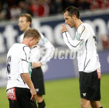 Fussball. Tipp3-Bundesliga. SK Austria Kelag Kaernten  gegen FK Austria Wien. Enttaeuschung bei Austria Kaernten. Klagenfurt, 27.9.2008. 
Copyright Kuess

---
pressefotos, pressefotografie, kuess, qs, qspictures, sport, bild, bilder, bilddatenbank