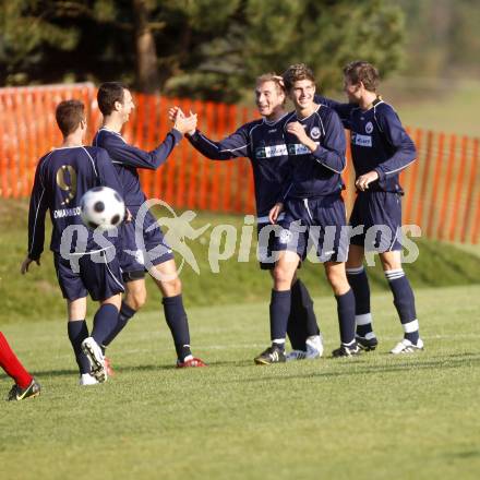 Fussball. Tipp3-Bundesliga. Unterliga Ost. Ludmannsdorf gegen Ruden. Torjubel (Ludmannsdorf). Ludmannsdorf, am 28.9.2008. 
Foto: Kuess

---
pressefotos, pressefotografie, kuess, qs, qspictures, sport, bild, bilder, bilddatenbank