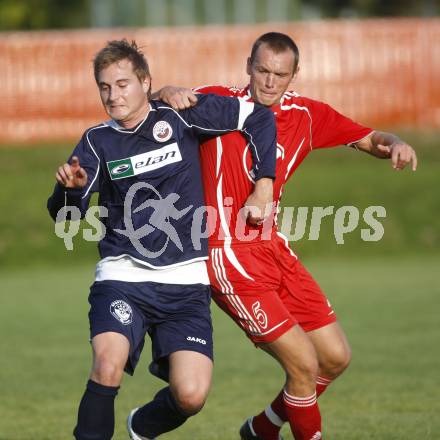 Fussball. Tipp3-Bundesliga. Unterliga Ost. Ludmannsdorf gegen Ruden. Stefan Modritsch (Ludmannsdorf), Borut Vrhnjak (Ruden). Ludmannsdorf, am 28.9.2008. 
Foto: Kuess

---
pressefotos, pressefotografie, kuess, qs, qspictures, sport, bild, bilder, bilddatenbank