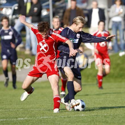 Fussball. Tipp3-Bundesliga. Unterliga Ost. Ludmannsdorf gegen Ruden. Christian Glantschnig (Ludmannsdorf), Tadej Trdina (Ruden). Ludmannsdorf, am 28.9.2008. 
Foto: Kuess

---
pressefotos, pressefotografie, kuess, qs, qspictures, sport, bild, bilder, bilddatenbank