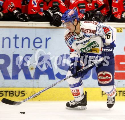 EBEL.  Eishockey Bundesliga. EC Pasut VSV gegen HC TWK Innsbruck. Jonathan Ferland (VSV). Villach, am 30.9.2008.
Foto: Kuess

---
pressefotos, pressefotografie, kuess, qs, qspictures, sport, bild, bilder, bilddatenbank