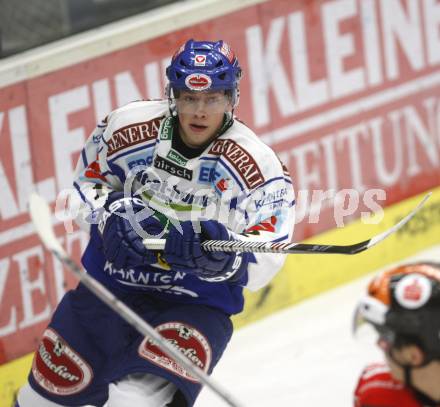 EBEL.  Eishockey Bundesliga. EC Pasut VSV gegen HC TWK Innsbruck. Michael Raffl (VSV). Villach, am 30.9.2008.
Foto: Kuess

---
pressefotos, pressefotografie, kuess, qs, qspictures, sport, bild, bilder, bilddatenbank