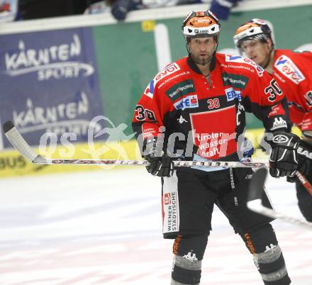 EBEL.  Eishockey Bundesliga. EC Pasut VSV gegen HC TWK Innsbruck. Herbert Hohenberger  (Innsbruck). Villach, am 30.9.2008.
Foto: Kuess

---
pressefotos, pressefotografie, kuess, qs, qspictures, sport, bild, bilder, bilddatenbank